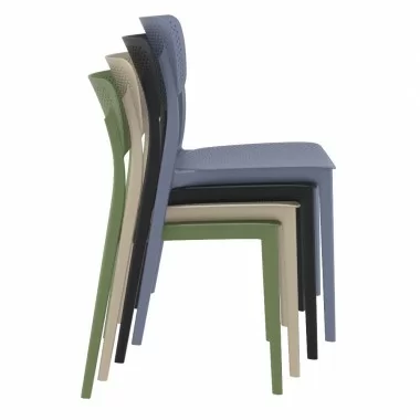 Compamia Lucy Outdoor Dining Chair - COlor Variations Stacked