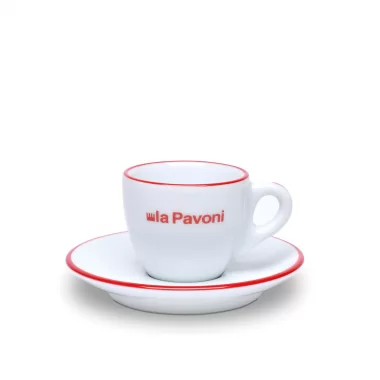 La Pavoni Espresso Coffee Cups & Saucers In Ceramic (Set of 6)