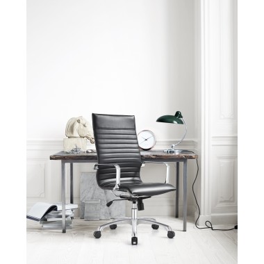 Woodstock Marketing Janis High Back Swivel Arm Chair - Black Lifestyle