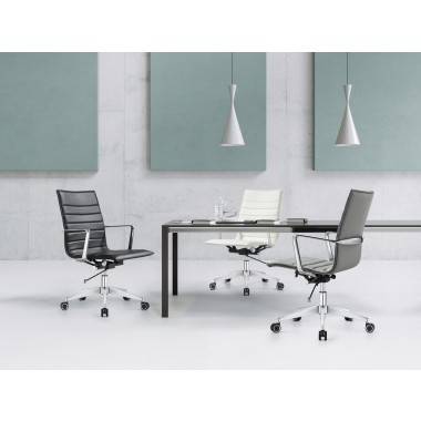 Woodstock Marketing Janis Mid Back Chair - Black Cover