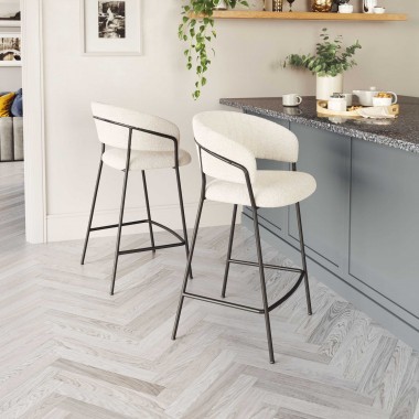 Josephine Counter Stool in Cream - Lifestyle