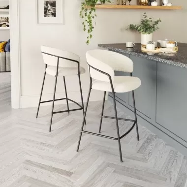Josephine Counter Stool in Cream - Lifestyle