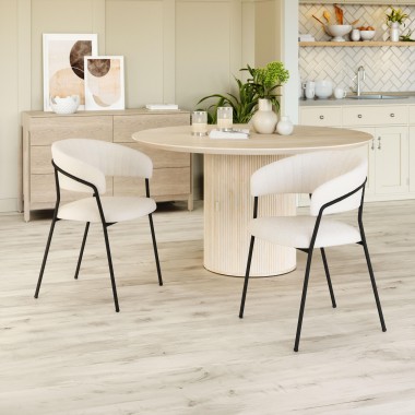 Josephine Dining Chair in Cream-Lifestyle 1