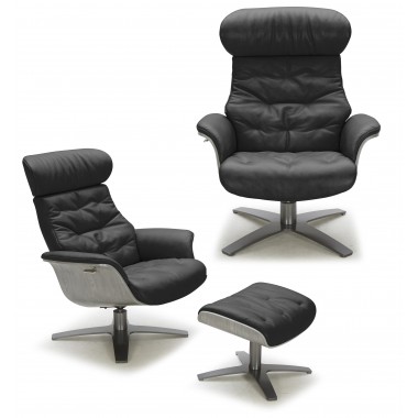 J&M Furniture Karma Lounge Chair  Black