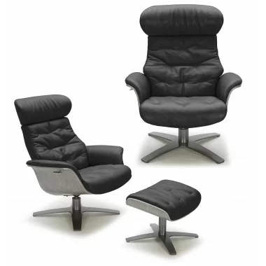 J&M Furniture Karma Lounge Chair  Black