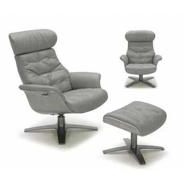 J&M Furniture Karma Lounge Chair In Grey