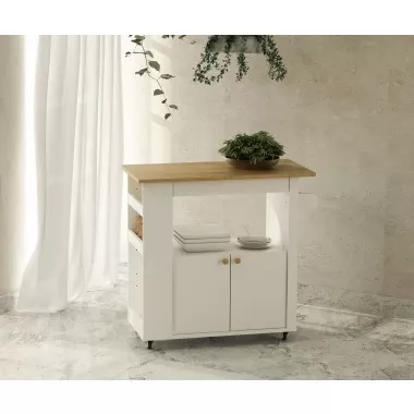 Anderson Teak Aston 33.5" Kitchen Cart - Lifestyle