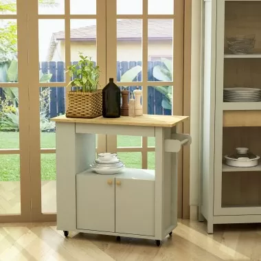 Anderson Teak Astor 35" Kitchen Cart - Lifesytle 2
