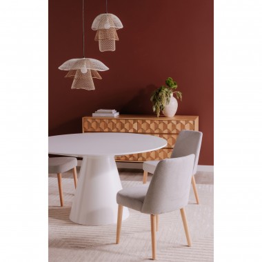 Moe's Home Collection Otago Round 54In Dining Table, White - Lifestyle