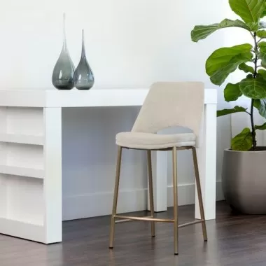 Sunpan Radella Counter Stool Bergen Taupe - Lifestyle