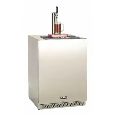 Bull BBQ Kegerator with Single Tap - Angled View Close-up