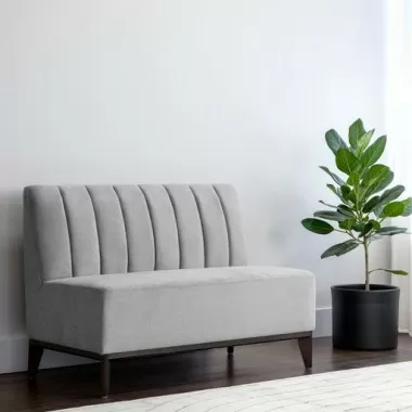 Sunpan Kosovo Modular Banquette Bench Polo Club Stone - Lifestyle