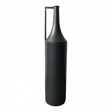 Moe's Home Collection Argus Metal Vase - Black - Front Angle