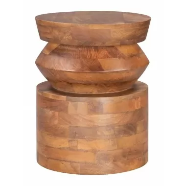  Kollam Side Table in Walnut- Front view 1