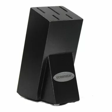 Oceanstar KS1217 6-Piece Non-Stick Coating knife set with Block - Elegant Black - Ni Knife