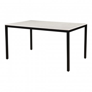Moe's Home Collection Parson Dining Table White Marble - Front Side Angle