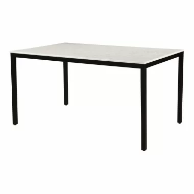 Moe's Home Collection Parson Dining Table White Marble - Front Side Angle