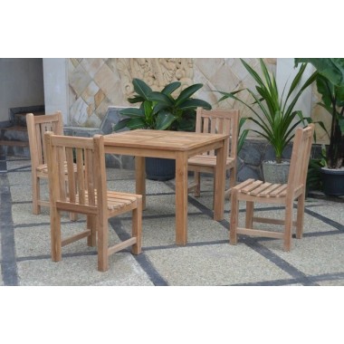Anderson Teak SET-25 Bahama 35" Square Table Lifestyle 1