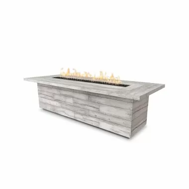 The Outdoor Plus Laguna Wood Grain Fire Pit