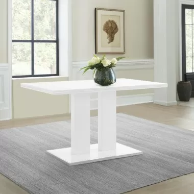 Armen Living Amanda Dining Table In White