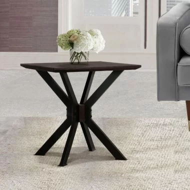 Armen Living Pirate Acacia Modern End Table