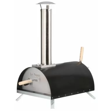 WPPO Ovens Le Peppe Portable Wood-Fired Pizza Oven - Angled in Black