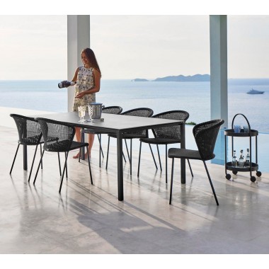 Cane-Line Lean Chair, Stackable, Cane-Line Weave