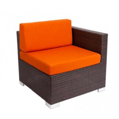 Left / Right Arm Corner Sofa Section Java Wicker - No Cushions