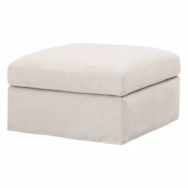 Essentials For Living Lena Modular Slipcover Ottoman - Front Side Angle