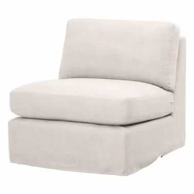 Essentials For Living Lena Modular Slope Arm Slipcover 1-Seat Armless Chair - Front Side Angle