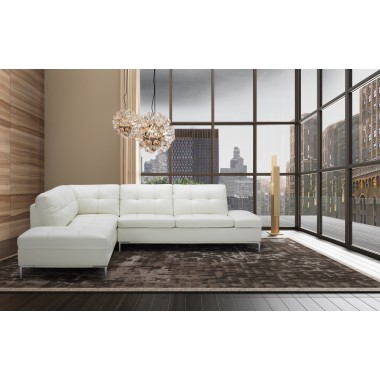 J&M Furniture Leonardo in Left Hand Facing-White Front  View