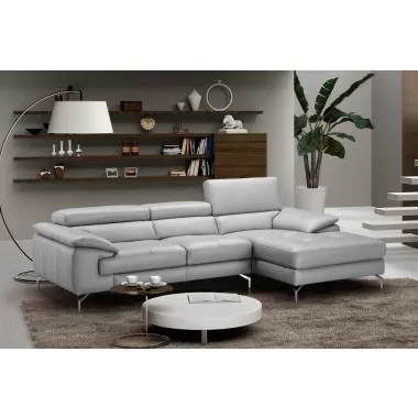 J&M Furniture Liam Premium Leather Sectional Indoor Right View