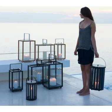 Cane-Line Lighttube Lantern, Large, Round