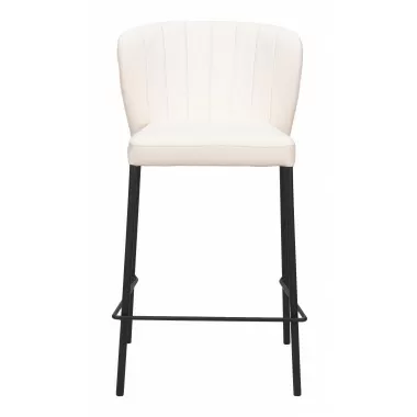 Linz Counter Stool in Cream- front view 1