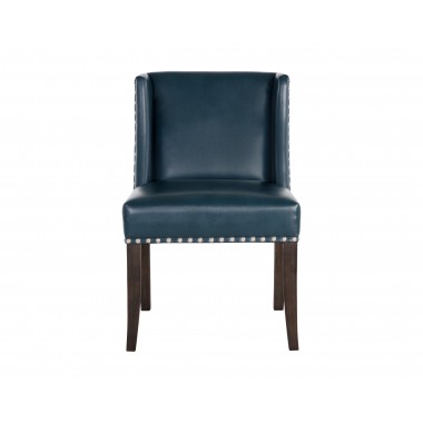 Sunpan Joan Dinng Chair Cantina Petrol - Front Angle