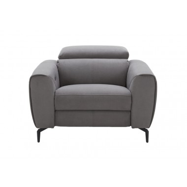 J&M Furniture Lorenzo Grey Fabric Front