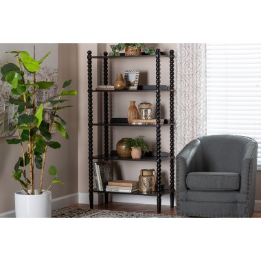 Lucera Bobbin Display Shelf in Black - lifestyle
