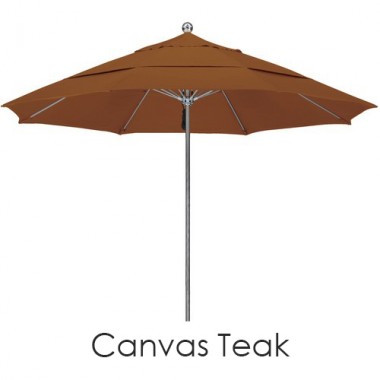 California Umbrella 11'S Steel SinglePole FGlass Ribs M Umbrella DV Anodized - Sunbrella
