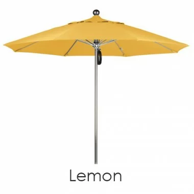 California Umbrella 9' SSteel SinglePole FGlass Ribs M Umbrella SV Anodized - Olefin