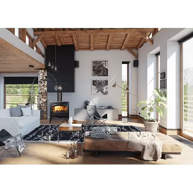 Amantii Lynwood W76 - Cast Iron Wood Burning Stove - Lifestyle