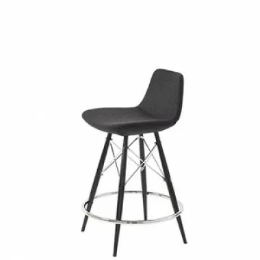 Mobili Modern Lyra Dowel Wool Counter Stool