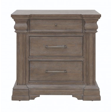 Madison Ridge Brown 3 Drawer Nightstand-1
