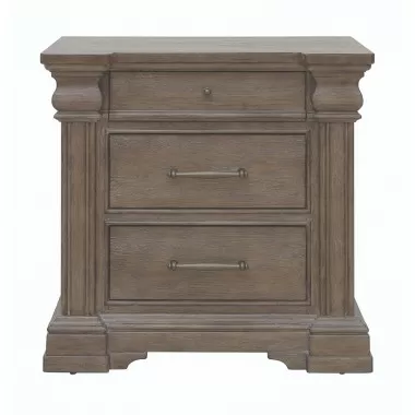 Madison Ridge Brown 3 Drawer Nightstand-1