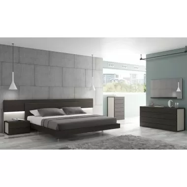 J&M Furniture Maia Light Grey Lacquer Dresser 001