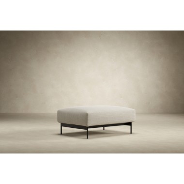 Innovation Living Malloy Ottoman Black Steel Front Angle579 - Kenya, Gravel
