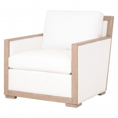 Essentials For Living Manhattan Wood Trim Sofa Chair - Front Side Angle