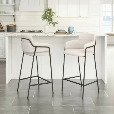 Marcel Counter Stool in Cream - Lifestyle