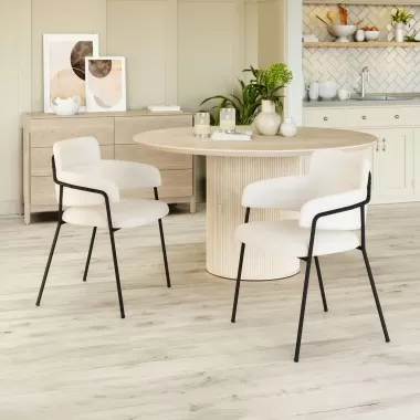 Marcel Dining Chair in Cream-Lifestyle 1