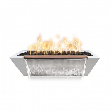 he Outdoor Plus 48" X 20" Linear Maya GFRC Fire & Water Bowl