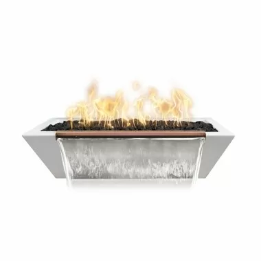 he Outdoor Plus 48" X 20" Linear Maya GFRC Fire & Water Bowl